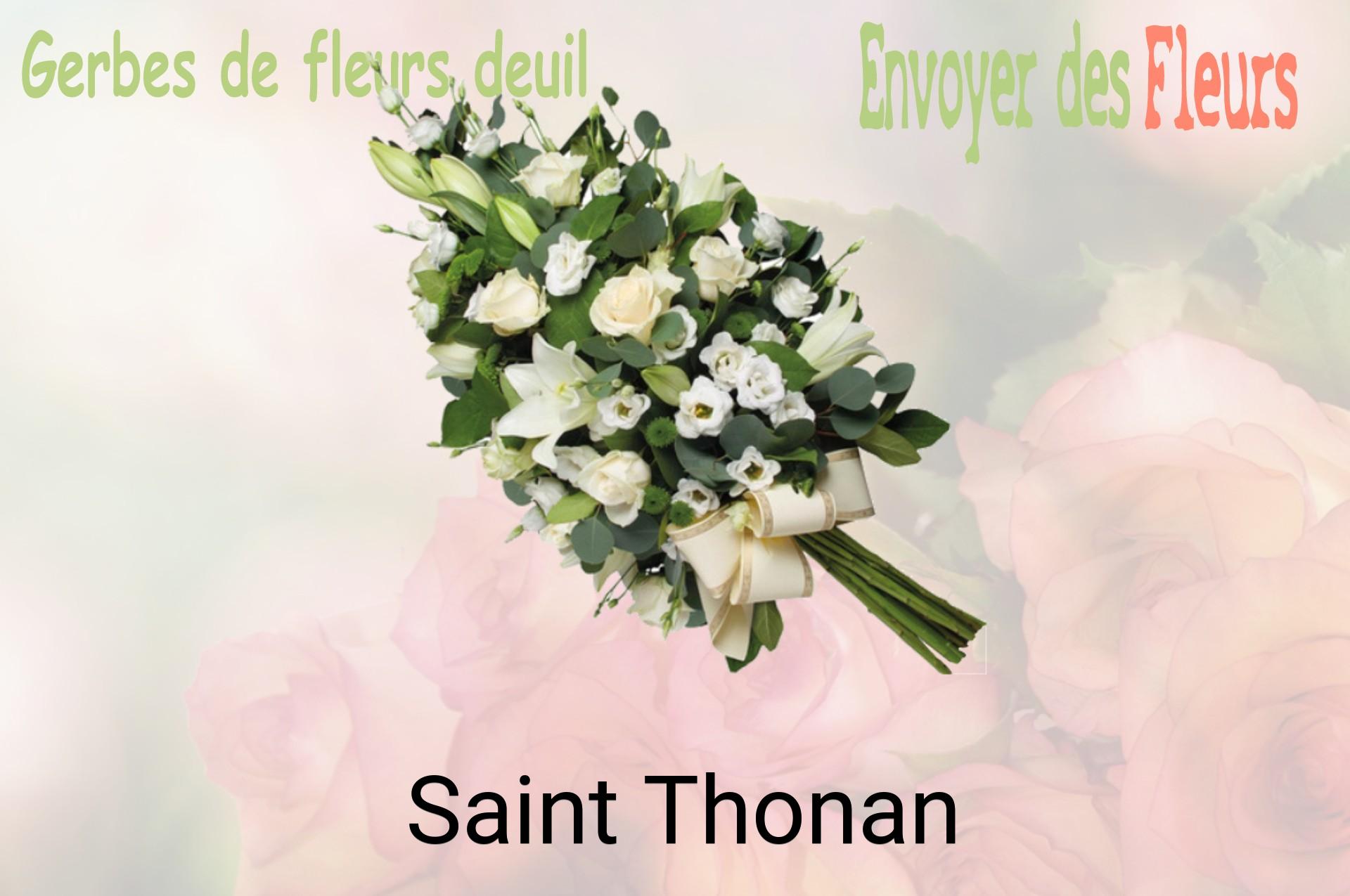 Gerbe de fleurs de deuil livrée à Saint-Thonan